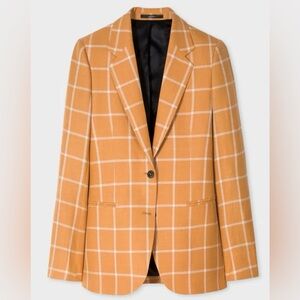 New Paul Smith Windowpane Check Blazer Women’s Size 38
